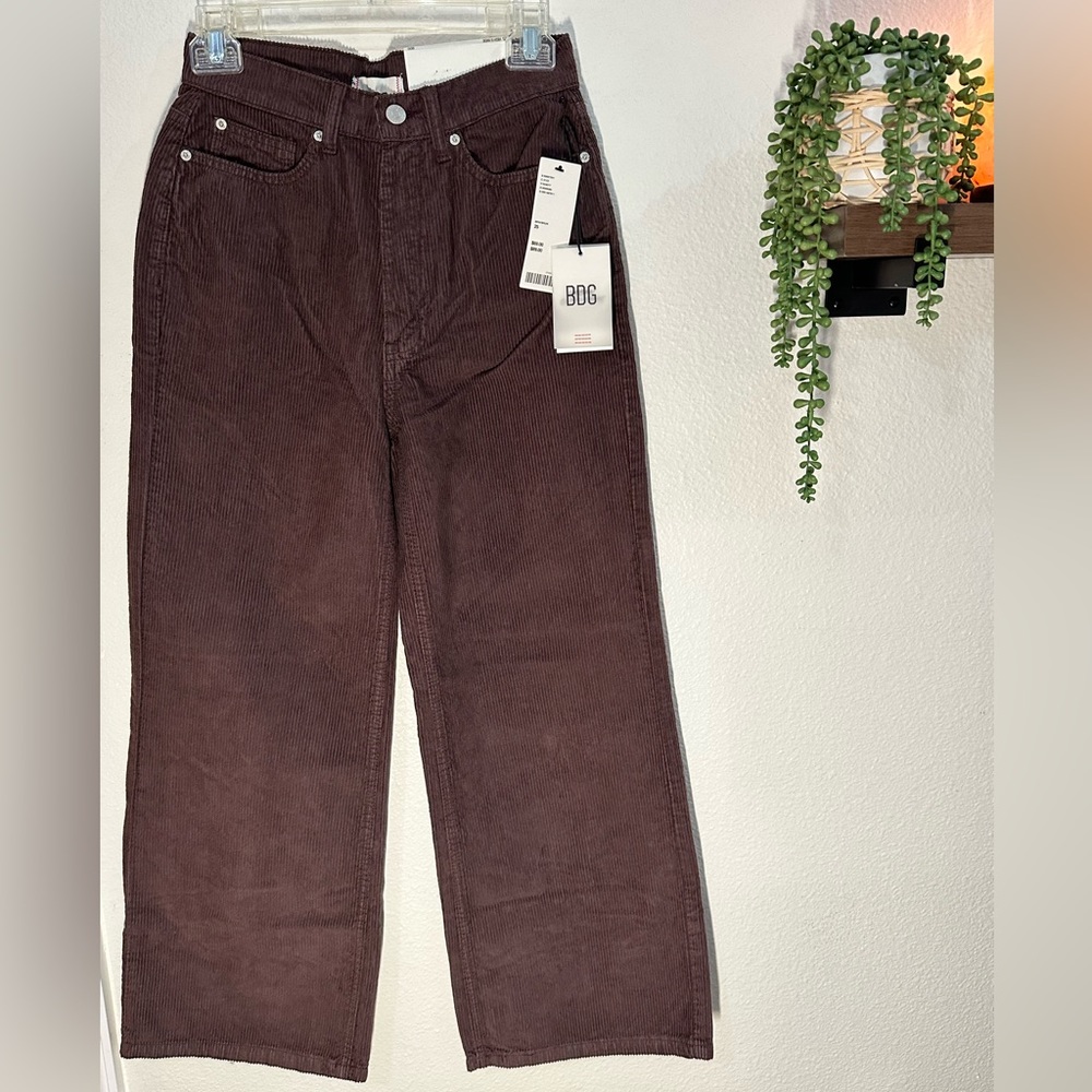 BDG NWT Brown High & Wide Corduroy Pants